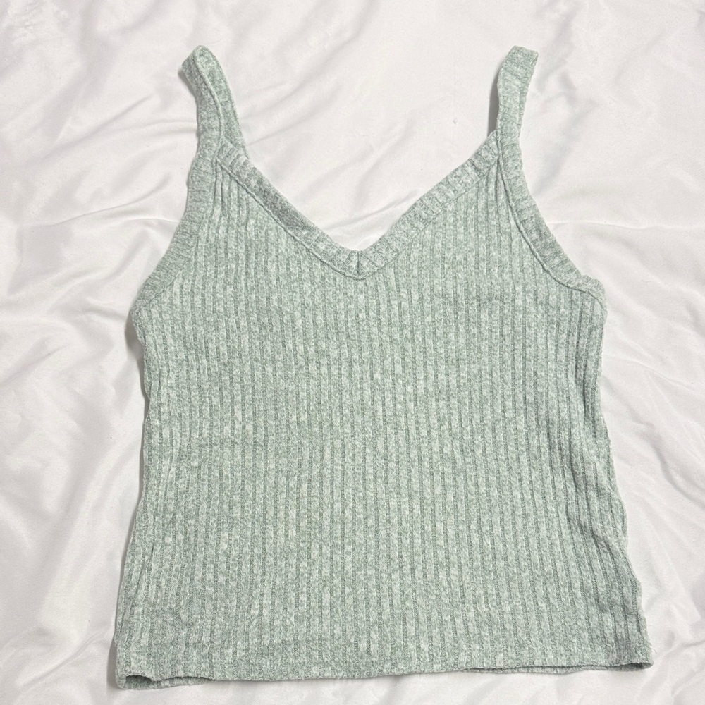 American Eagle Outfitters Light Green Ribbed Camisole